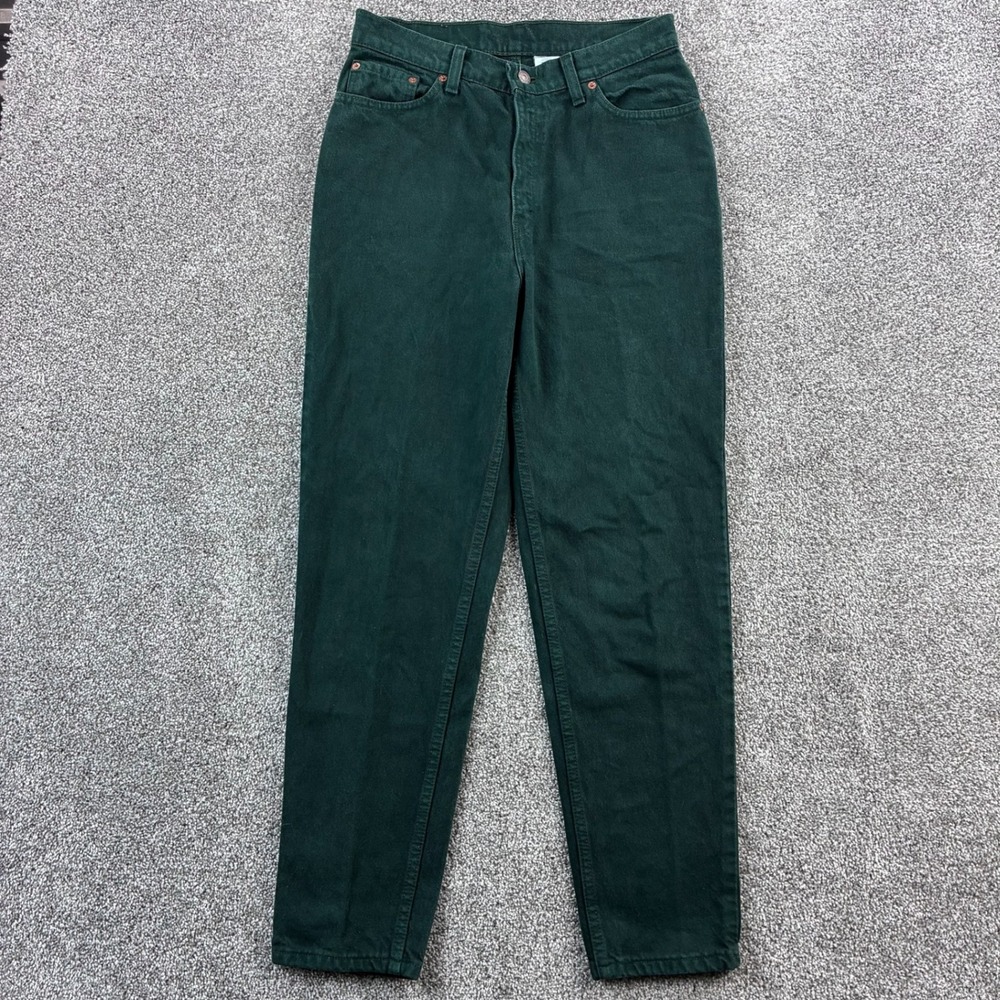 Vintage Levi's 512 Jeans Women's 13 Short Green Dark‎ Wash Slim Fit Tapered Leg